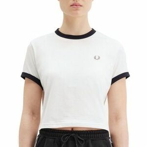 Tričká a polokošele Fred Perry CROPPED RINGER T-SHIRT vyobraziť