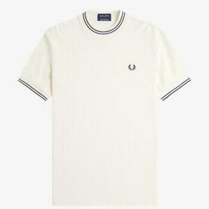 Tričká a polokošele Fred Perry RIBBED JERSEY T-SHIRT vyobraziť