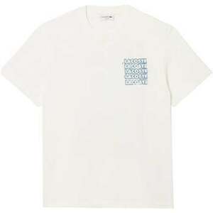 Tričká s krátkym rukávom Lacoste Logo Graphic T-Shirt White/Blue vyobraziť