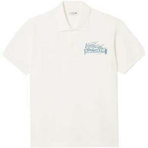 Polokošele s krátkym rukávom Lacoste Classic Fit Printed Polo Shirt White/Blue vyobraziť