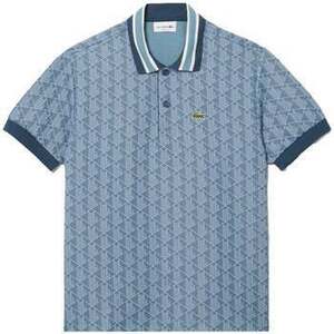 Polokošele s krátkym rukávom Lacoste Classic Fit Monogram Jacquard Polo Shirt Blue vyobraziť